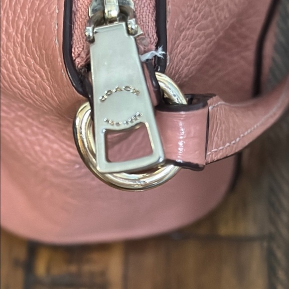 Coach Pink Leather Handbag Kelsey top handle and crossbody rose color VTG - Picture 7 of 17